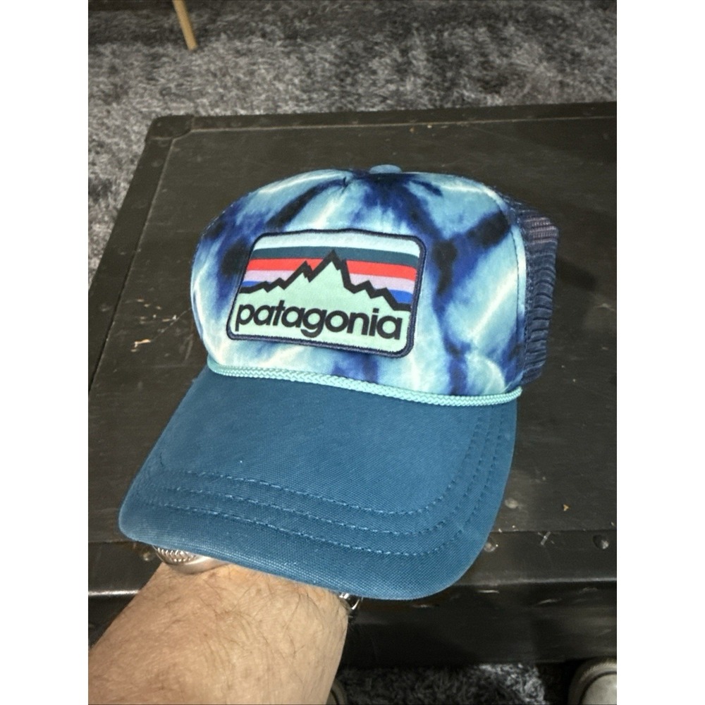 Patagonia Tie-Dye Mesh Outdoor Blue rope hat